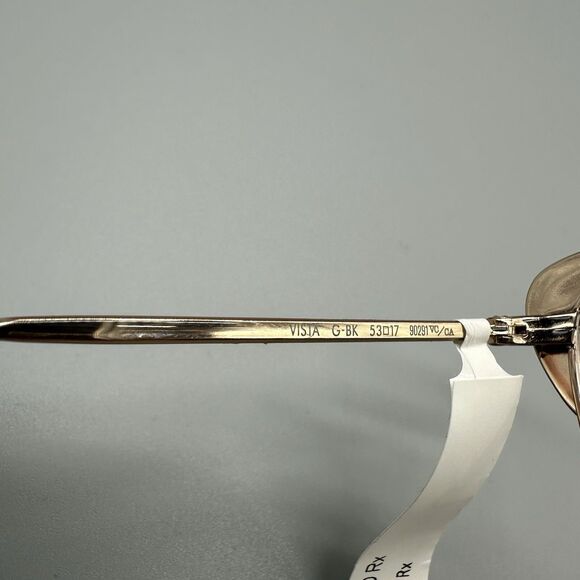 Garrett Leight Eyeglasses Cat Eye Frames Vista G-BK 53-17 Gold Black - Picture 7 of 8